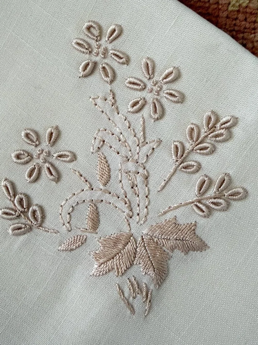 NEW Linen Embroidered Cut-Out Design Tablecloth from Turkey